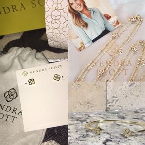 New! Kendra Scott 3 pc Set in Gold